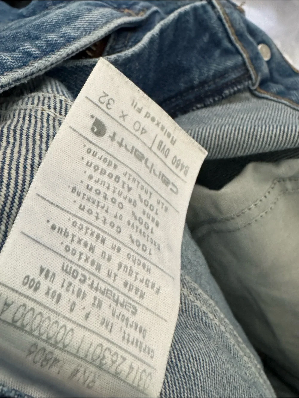Carhartt Men's straight Relaxed Fit Indigo Blue Jeans y2k mid 2000’s
